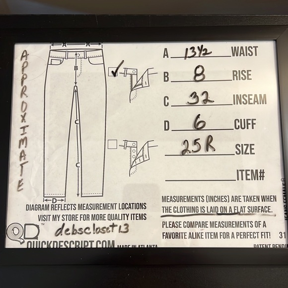 Ag Adriano Goldschmied The Stevie slim straight size 25 R in a dark rinse - Picture 15 of 15